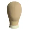 Cabeza de Maniquí con Cara para Estilismo de Pelucas, Soporte para Peluca, Cuidado de Peluca, Alfileres, y Cabeza de Maniquí Cubierta de Tela para Colocación de Peluca