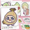 72 Pegatinas de dibujo para rompecabezas de cuentas de la Fiesta de Eggman, diseños lindos estilo píxel de dibujos animados, pegatinas de material para herramienta de cuentas
