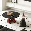 Design de mesa de centro geométrica minimalista, artístico e criativo, para salas de estar pequenas, uso doméstico, luxo leve, mesa de chá minimalista italiana de alta qualidade