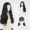 Cacho natural 1b, onda grande natural, front lace 13*4, feito à mão, acabamento fosco, peruca de fibra sintética de alta temperatura