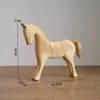 Aula de Arte Infantil Cavalo de Madeira Pintado à Mão Ornamento Cavalo Dala Sueco Ornamento de Animal Feito à Mão DIY Decoração de Casa