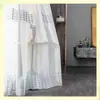 Cortinas Sem Furos Velcro Autoadesivo Janela de Canto Prontas Voil Cortinas Voil Brancas para Porta Atacado Quarto Casa Atacado Transfronteiriço