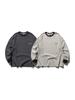 Nanxia Disfraz Otoño Nuevo Estilo Japonés Bloques de Color Cuello Redondo Rayas Sudadera Marca de Moda Casual Holgada Sudadera de Manga Larga