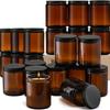 Vaso Marrón para Velas Vaso Vacío Ins Portavelas para Velas de Aromaterapia Vaso Escandinavo de Gama Alta Contenedor para Velas DIY Adornos de Tarro de Cristal