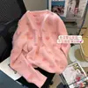 Suéter exterior con cuentas de amor dulce para mujer 2023 otoño e invierno Nuevo diseño suelto de cuello redondo suéter top para mujer