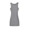 Vestido camisola de punto sin mangas estilo francés para mujer, vestido corto ajustado tipo body de verano para chicas menudas y sexys