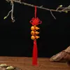 Nudo Chino Tejido Cinco Bendiciones Nudo Mariposa Calabaza de Madera de Durazno Colgante Cinco Emperadores Monedas Adorno Colgante para Hogar y Coche Kit de Materiales DIY