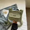 2025 Nueva Bolsa Cruzada Simple de Estilo Japonés de Moda Bolsa Mensajero Coreana Estudiante Nylon Impermeable Bolsa de Lona