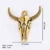 Venta caliente transfronteriza de Amazon aleación DIY accesorios para joyería hueco cabeza de vaca accesorios de cuchillo de luna curvo colgante para collar colgante