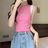 Estilo americano doce Spice Girl mangas colete curto mulheres slim-fit emagrecimento sexy Spice Girl nicho I-shaped Waistcoat