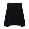 Ropa europea y americana transfronteriza para mujer AliExpress estilo INS suéter simple de un hombro manga larga holgado - requiere girar el cuello