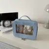 Bolsa de Armazenamento de Viagem Transparente Patchwork Conveniente, Simples 2026 PVC Estilosa Grande Capacidade Portátil Maquiagem Pequena Quadrada