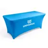Funda de mesa elástica con espalda descubierta, mantel, funda de mesa rectangular práctica, stand de exposición, actividad, mantel elástico para exteriores