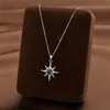 Comercio Exterior de Amazon Venta Caliente Collar de Acero de Titanio Temperamento Femenino Circonita Microincrustada Personalidad Cadena para Clavícula de Alto Sentido Colección Joyería