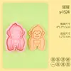 Serie de Animales Dibujos Animados 3D Hámster Pangolín Molde para Galletas Panda Ardilla Simulación Arcilla DIY