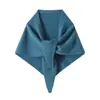 Bufanda triangular de cachemira para mujer, bufanda de cachemira de cabra pura, nuevo calentador de cuello de punto de color liso para otoño e invierno, protector de cuello, chal pequeño