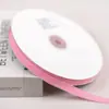 Fita de poliéster com listras verticais de 1CM, 50 jardas, fita floral multicolorida para confeitaria e embalagem, disponível em estoque direto da fábrica