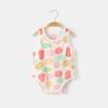 Bolsa sin mangas para bebé Ropa de pedo Verano fino Chaleco de algodón para bebé Hombres y mujeres Ropa de triángulo para gatear Body para recién nacido Harper