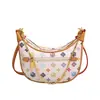 Bolsas de Alta Gama para Mujer 2026 Nuevo Estilo Coreano Bolso de Guisante Estampado con Cadena Elegante, Bolso de Hombro Cruzado de Moda y Versátil