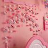Cortina suspensa em nuvem, cortina de porta em forma de coração para meninas, estilo Ins, decoração de quarto infantil, divisória, cortina suspensa, ornamentos para pendurar na porta sem perfuração