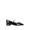 Zapatos blancos Mary Jane del mismo estilo que Grape Mom para mujer, punta fina, adornados con pedrería, tacón grueso, tacón bajo, adecuados para la oficina, el transporte diario y bodas