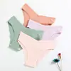Nuevos Calzones de Hilo de Algodón Puro para Mujer Diez Colores Cintura Baja Cómodos Transpirables Doble Capa Ropa Interior para Mujer Envío Directo