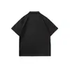 Yidao Vintage 2026 Verano Nuevo Estilo Japonés Moderno Media Cremallera Cuello Camisero Estructurada Patchwork Holgada Casual Manga Corta Camisa para Hombre