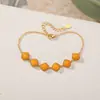 Yilu Prata S925 Prata Esterlina Banhado a Ouro Jade Hetian Jaspe Âmbar Quadrado Geométrico Diamante Temperamento Pulseira Fashion Pulseira