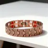 Popular Metal Transfronterizo Europeo y Americano Imán de Cobre Rojo Antiguo Pulsera Retro Fila Ancha Desmontable Pulsera de Pareja