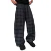 Pantalones casuales de verano ligeros de nicho, modernos y elegantes para hombre, pantalones de cuadros rectos versátiles y de moda.