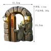 Nuevos Adornos de Dragón Pequeños y Lindos en el Balcón Adornos de Puerta de Dinosaurio para Jardín Artesanías de Resina Adornos Estatua