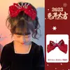 Outono e Inverno Novo Vinho Tinto Big Bow Hairpin 2022 Ano Novo Crianças Velvet Hairpin Elegante Doce Acessórios de Cabelo