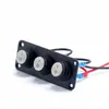 Painel de Interruptores à Prova d'Água Multi-Posição para Modificação de Carro, Barco e Iate, Painel Combinado de Interruptor Basculante de 3 Posições com Luz LED