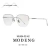 Monturas de Gafas de Titanio Puro M.834 para Hombres y Mujeres, Montura de Titanio de Media Montura, Gafas con Montura de Acetato, Se Pueden Adaptar con Lentes Graduados para Miopía