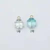 Botones de Vidrio de Trébol de Cuatro Hojas Joyería Hecha a Mano Accesorios Botones para Ropa Estilo Antiguo de Jade Imitación Cheongsam Hanfu Colgantes Venta al por Mayor