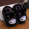 Chinelos de algodão infantis para outono e inverno, sapatos peludos caseiros internos de desenho animado para meninas, pantufas quentes de pelúcia para bebês meninos