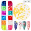 Lentejuelas de manicura transfronterizas, brillo láser mixto, hexágono, corazón, estrella de cinco puntas, luna, lazo, lentejuelas mixtas