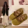 Sapatos Mary Jane Retrô Franceses Femininos 2026 Novo Outono Slip-on Sapatilhas Baixo Corte Sapatos Únicos Aumento Interno de Altura Sapatos Birkenstock