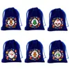 Bolsa de Terciopelo Zafiro Navideño al por Mayor Transfronteriza Bolsa de Copo de Nieve Santa Manzana Bolsa de Empaque de Regalo de Dulces Festivos