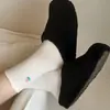 Meias Bordadas de Seda de Amora e Lã Merino de Novo Estilo para Mulheres, Meias Estilo Coreano para Outono e Inverno, Meias Macias e Quentes Estilo Slouch para Mulheres