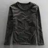 Camiseta Casual Vintage Otoñal Nueva Harajuku Estética Y2K Moda Ajuste Delgado Transpirable Camiseta Base para Hombres y Mujeres