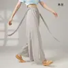 Roupas de Dança Moderna Novo Estilo com Fitas, Calças Largas Soltas, Roupa Profissional para Prática, Calças de Dança Clássica Chinesa