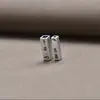 Yiluya Plata de ley S925 mate esmerilado impresión tubo cuadrado cuerda trenzada para parejas cuentas accesorios de joyería diy venta al por mayor
