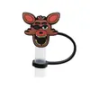 Tapa de Silicona con Forma de Oso de Dibujos Animados para Popote 8/10mm Tapa para Popote Decoración a Prueba de Polvo Anti-Derrames Tapón para Popote Venta al por Mayor