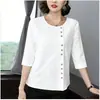 Retro Mujer Nuevo Casual Pulóver Algodón Lino Amazon Holgado Tejido Camiseta Otoño Talla Grande