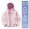 Jaqueta Pica-Pau Feminina 2025 Nova Primavera e Outono Outdoor Corta-vento e Impermeável Jaqueta de Montanhismo Casual Três-em-Um