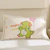Funda de Almohada de Dibujos Animados Algodón Puro Paquete Individual 100 Gasa de Algodón Funda de Almohada para Niños Par Cubierta Protectora para Núcleo de Almohada 35X55
