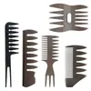 Pente de Óleo Retrô Penteador para Levantar a Raiz Pente de Dentes Largos Pente Pente de Modelar Masculino Pente com Textura de Tridente