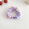 Anillo para el cabello con cuentas de color caramelo para el intestino delgado, cuerda para el cabello fresca y pequeña de celebridades de Internet, estilo coreano, linda banda de goma, nueva y dulce cuerda para el cabello de malla.