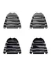 Diseño degradado estilo americano, suéter único de rayas blancas y negras con cuello redondo para hombre, simple, relajado, top de punto de corte holgado, versátil